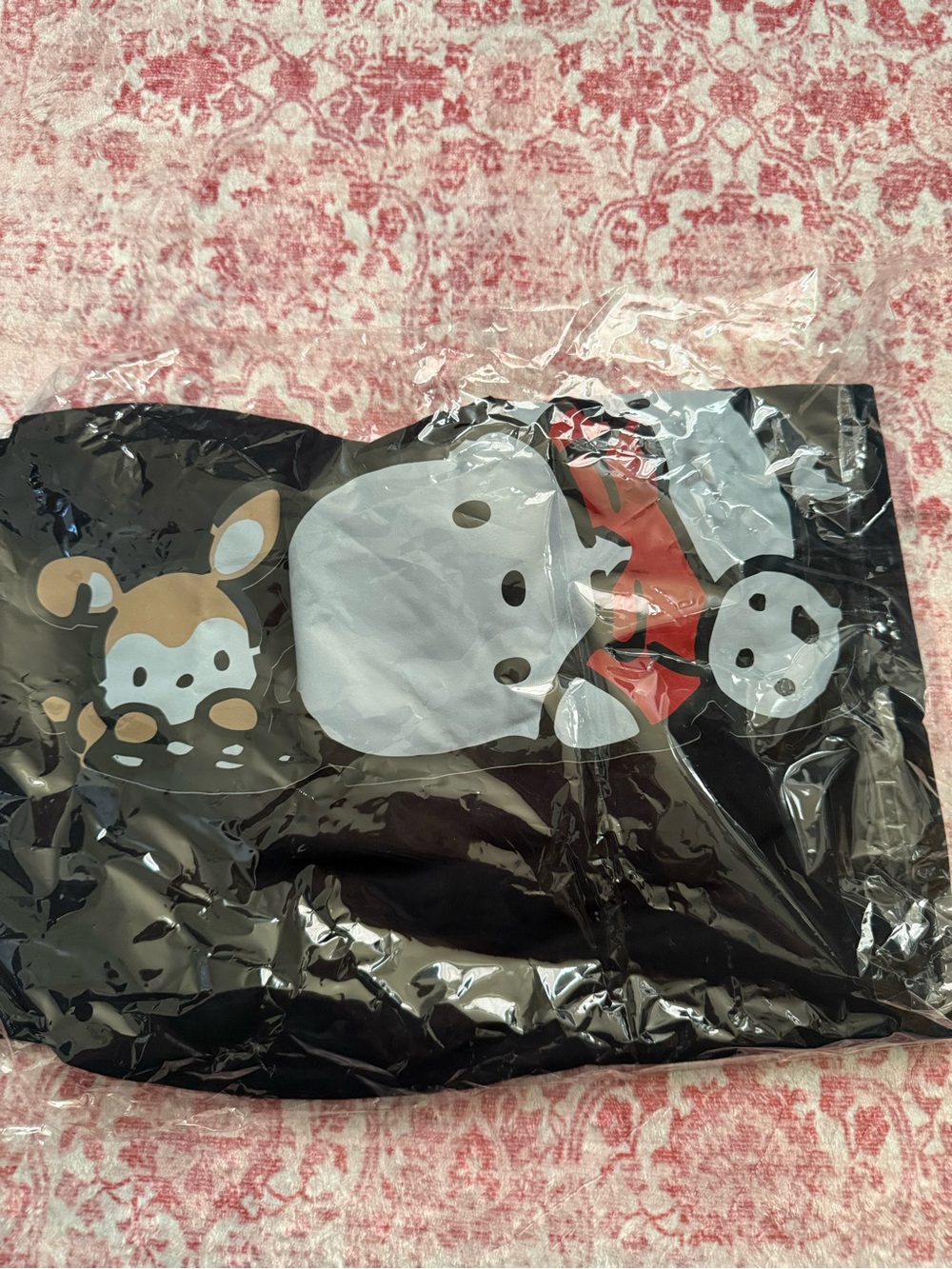 Caribbean Pocchaco Black  Tee with Red and White Cartoon Animal - Picture 4 of 4